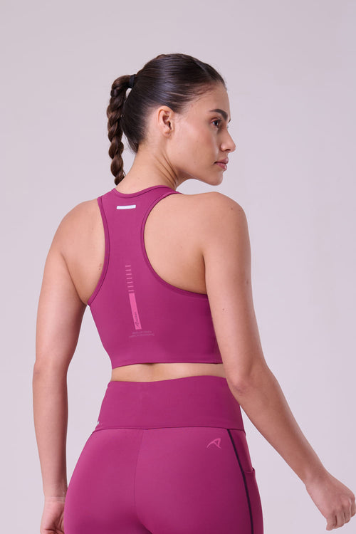 SIGNATURE SAMBA RACERBACK ZIP SPORTS BRA