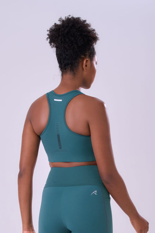SIGNATURE SAMBA RACERBACK ZIP SPORTS BRA