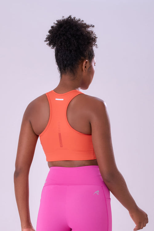 SIGNATURE SAMBA RACERBACK ZIP SPORTS BRA