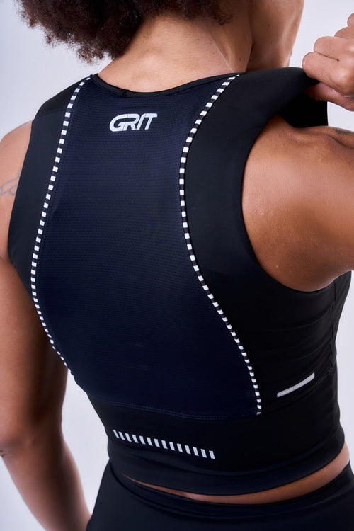 GRIT BOSSA CROP TOP WITH LARGE FRONT POCKET