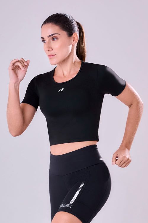 CROPPED SIGNATURE SAMBA T-SHIRT