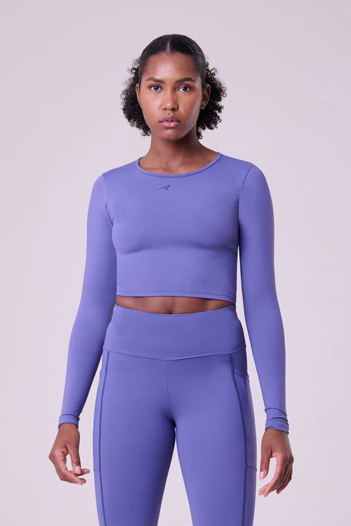 LONG SLEEVE CROPPED SIGNATURE SAMBA TEE