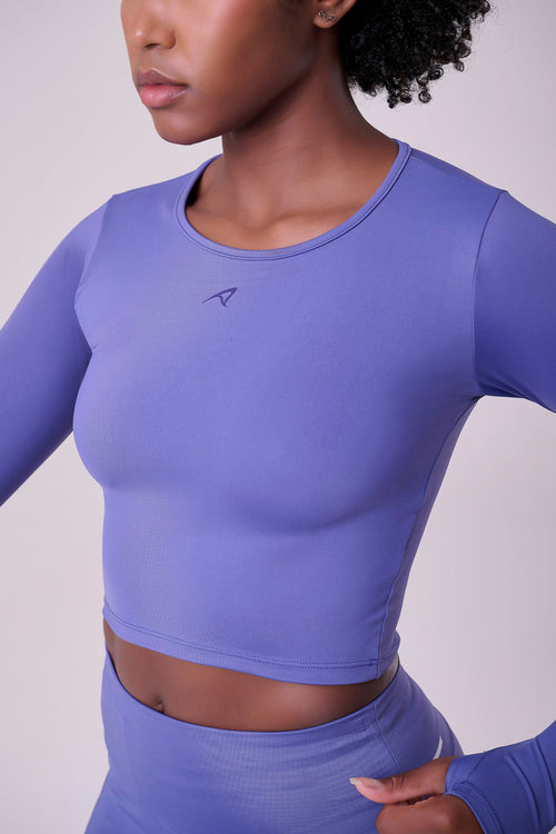 LONG SLEEVE CROPPED SIGNATURE SAMBA TEE