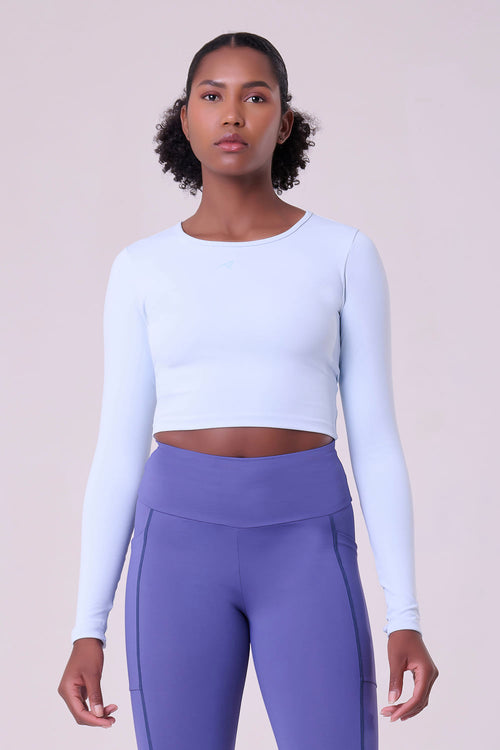 LONG SLEEVE CROPPED SIGNATURE SAMBA TEE