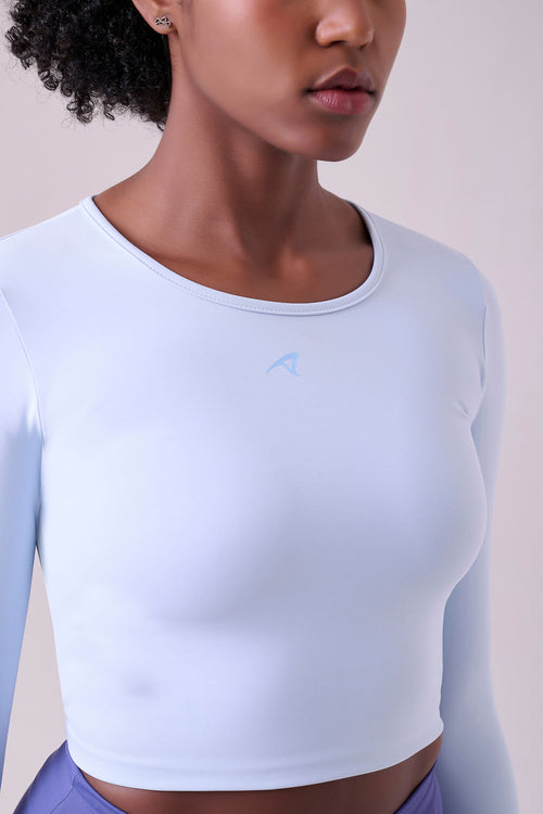 LONG SLEEVE CROPPED SIGNATURE SAMBA TEE