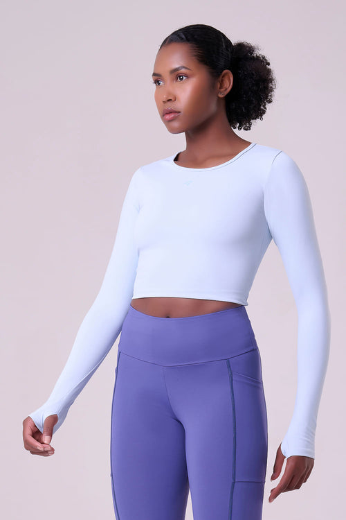 LONG SLEEVE CROPPED SIGNATURE SAMBA TEE