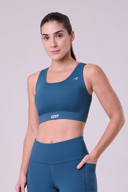 GRIT BOSSA ADJUSTABLE 1 POCKET TANKBACK SPORTS BRA