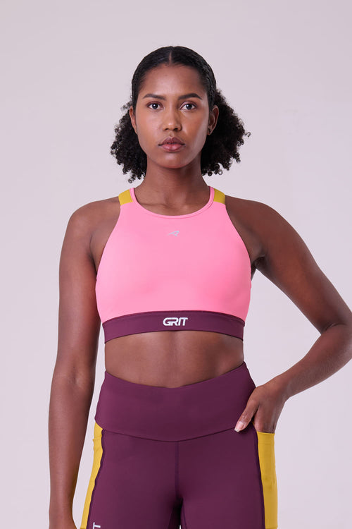 GRIT BOSSA ADJUSTABLE 1 POCKET RACERBACK SPORTS BRA