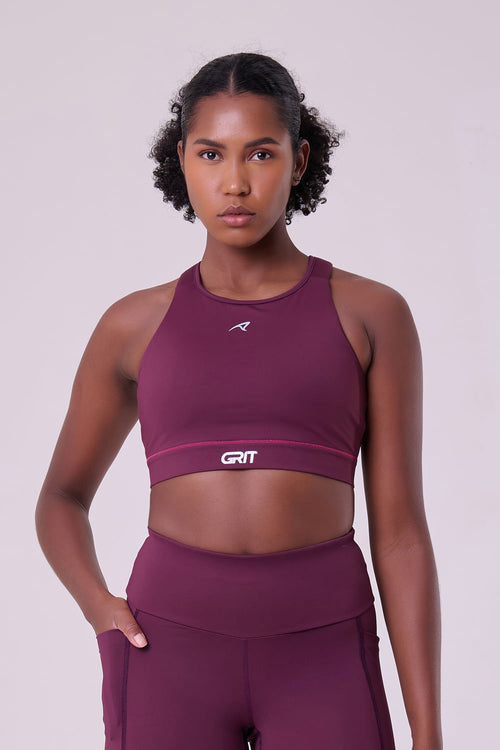 GRIT BOSSA ADJUSTABLE 1 POCKET RACERBACK SPORTS BRA
