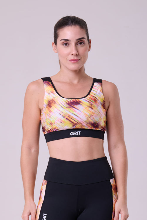 GRIT BOSSA ADJUSTABLE 1 POCKET TANKBACK SPORTS BRA