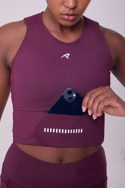 GRIT BOSSA CROP TOP WITH LARGE FRONT POCKET