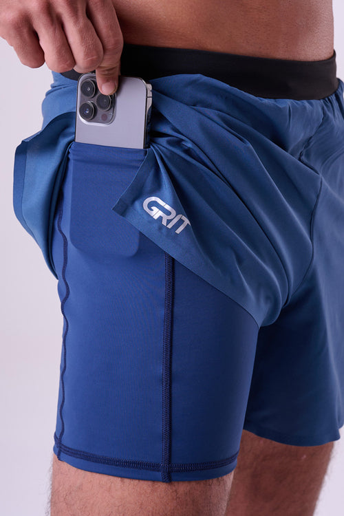 GRIT BOSSA 3-POCKET 5" SHORTS WITH INNER TIGHTS MEN