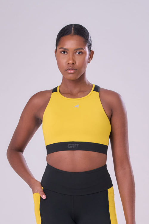 GRIT BOSSA ADJUSTABLE 1 POCKET RACERBACK SPORTS BRA