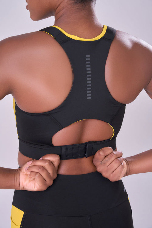 GRIT BOSSA ADJUSTABLE 1 POCKET RACERBACK SPORTS BRA