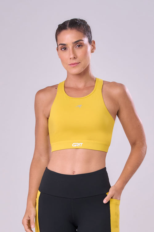 GRIT BOSSA ADJUSTABLE 1 POCKET RACERBACK SPORTS BRA
