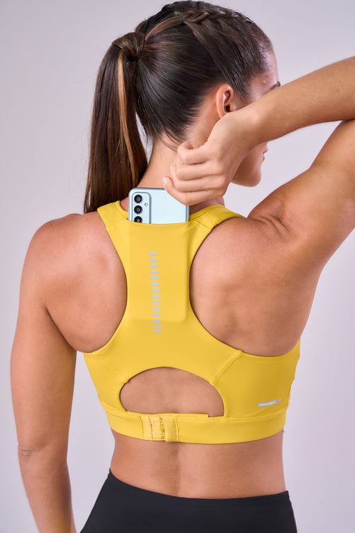 GRIT BOSSA ADJUSTABLE 1 POCKET RACERBACK SPORTS BRA