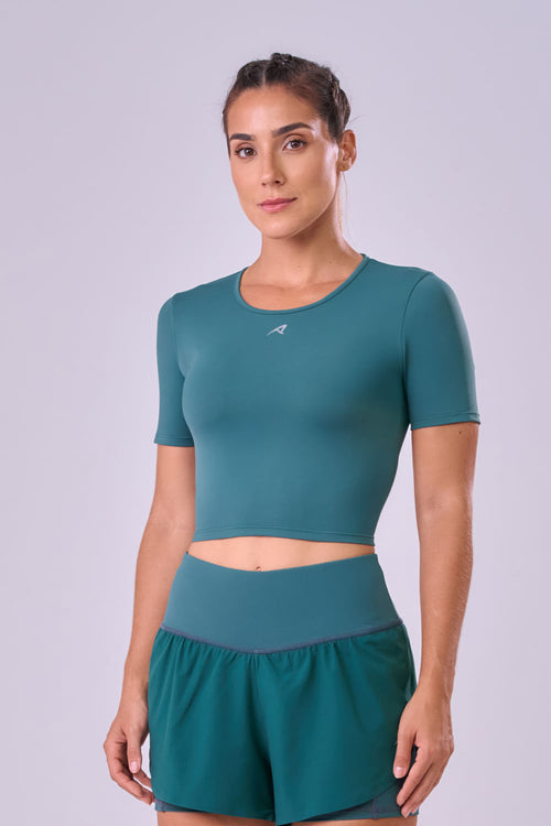CROPPED SIGNATURE SAMBA T-SHIRT
