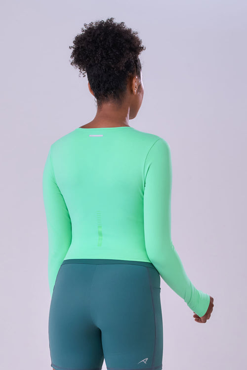 LONG SLEEVE CROPPED SIGNATURE SAMBA TEE