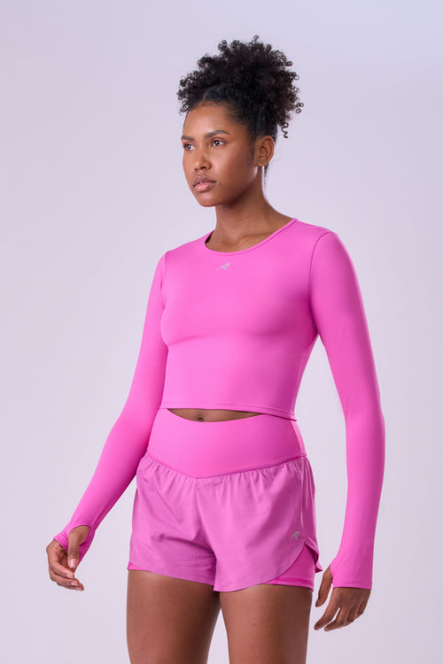 LONG SLEEVE CROPPED SIGNATURE SAMBA TEE