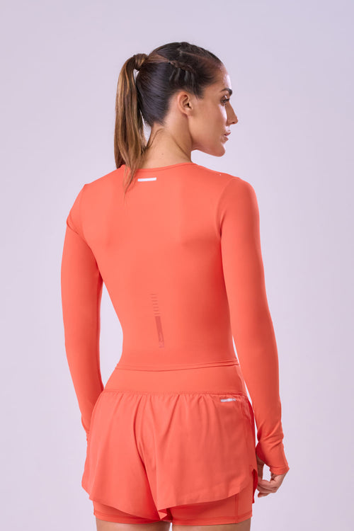 LONG SLEEVE CROPPED SIGNATURE SAMBA TEE