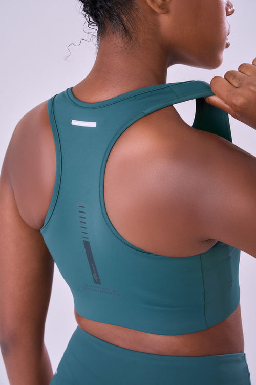SIGNATURE SAMBA RACERBACK ZIP SPORTS BRA