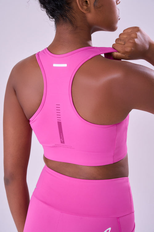 SIGNATURE SAMBA RACERBACK ZIP SPORTS BRA