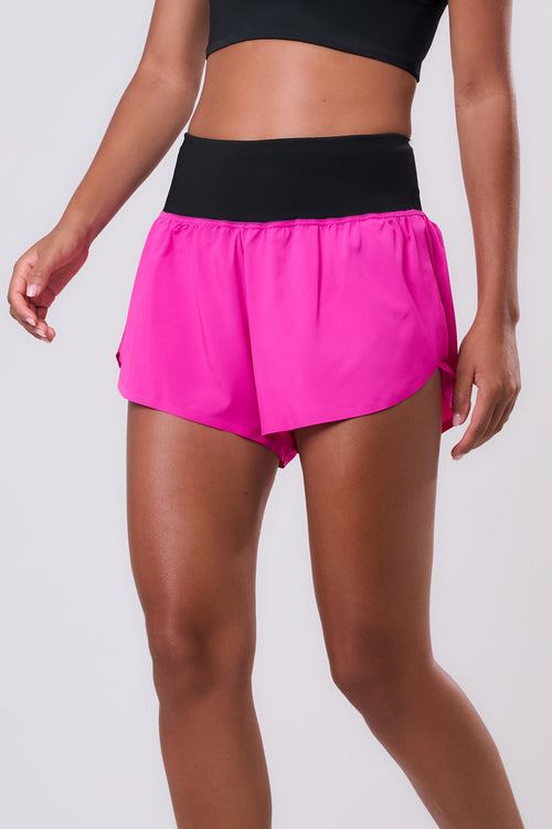 SPRINT GINGA ULTRALIGHT 3" SHORTS WITH BAMBOO LINER, 2 POCKETS & POWER WAISTBAND WITH ZIPPERBONDED SEAMS