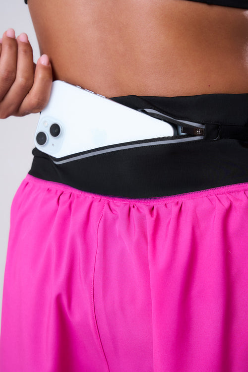 SPRINT GINGA ULTRALIGHT 3" SHORTS WITH BAMBOO LINER, 2 POCKETS & POWER WAISTBAND WITH ZIPPERBONDED SEAMS