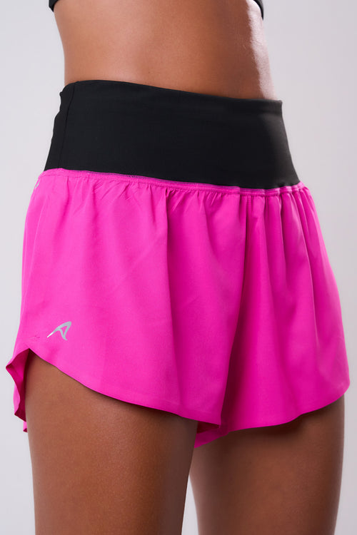 SPRINT GINGA ULTRALIGHT 3" SHORTS WITH BAMBOO LINER, 2 POCKETS & POWER WAISTBAND WITH ZIPPERBONDED SEAMS