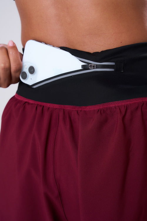 SPRINT GINGA ULTRALIGHT 3" SHORTS WITH BAMBOO LINER, 2 POCKETS & POWER WAISTBAND WITH ZIPPERBONDED SEAMS