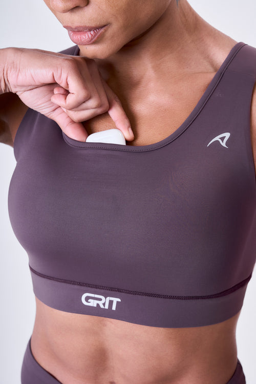 GRIT BOSSA ADJUSTABLE 1 POCKET TANKBACK SPORTS BRA