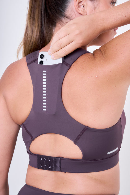 GRIT BOSSA ADJUSTABLE 1 POCKET RACERBACK SPORTS BRA