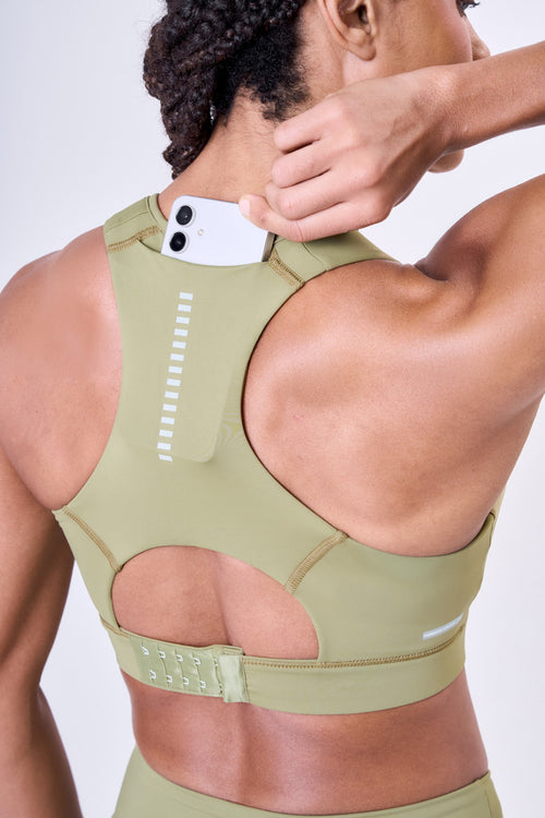 GRIT BOSSA ADJUSTABLE 1 POCKET RACERBACK SPORTS BRA