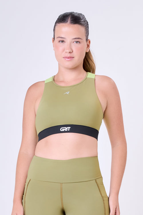 GRIT BOSSA ADJUSTABLE 1 POCKET RACERBACK SPORTS BRA