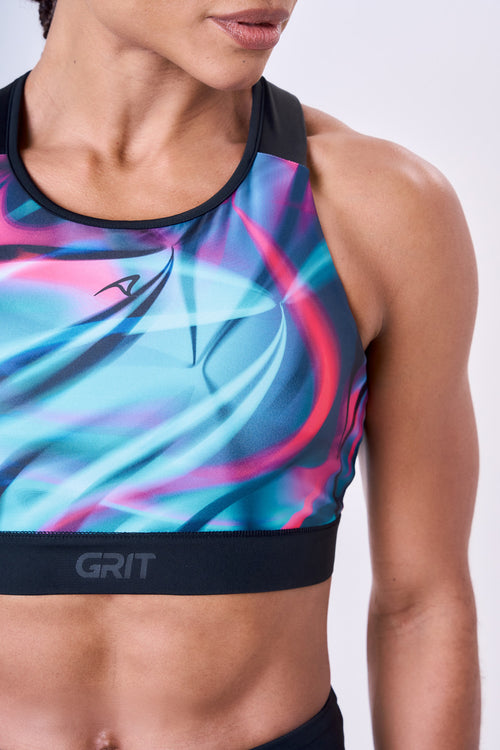GRIT BOSSA ADJUSTABLE 1 POCKET RACERBACK SPORTS BRA