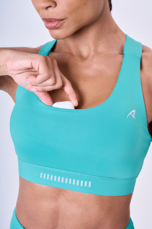 GRIT BOSSA AJUSTABLE RACERBACK WITH 1 POCKET SPORTS BRA