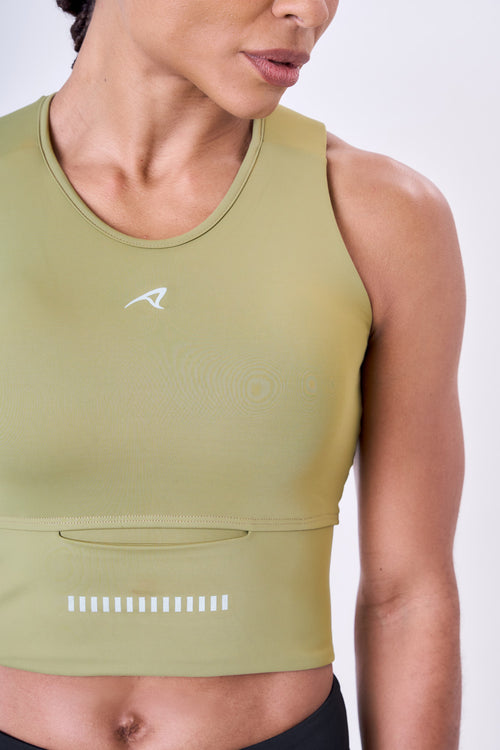 GRIT BOSSA CROP TOP WITH LARGE FRONT POCKET