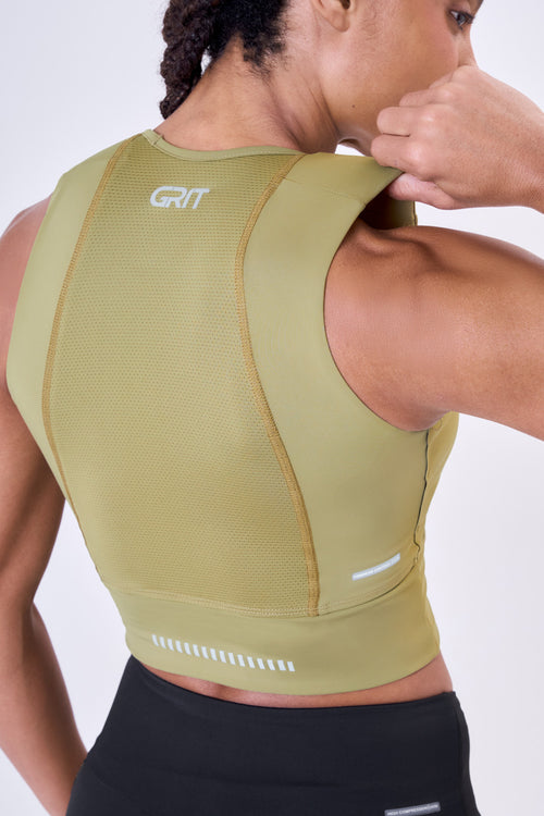 GRIT BOSSA CROP TOP WITH LARGE FRONT POCKET