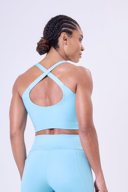 ESSENTIAL RUN LENGTHY CROPPED SPORTS BRA