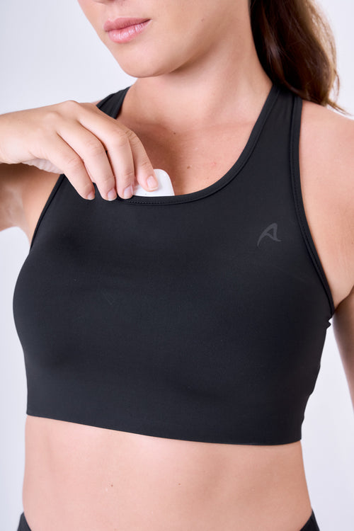 SIGNATURE SAMBA 1 LARGE POCKET RACERBACK REVERSIBLE SPORTS BRA