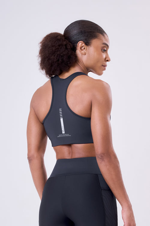 SIGNATURE SAMBA JACQUARD ZEBRA LUXE 1-POCKET RACERBACK SPORTS BRA