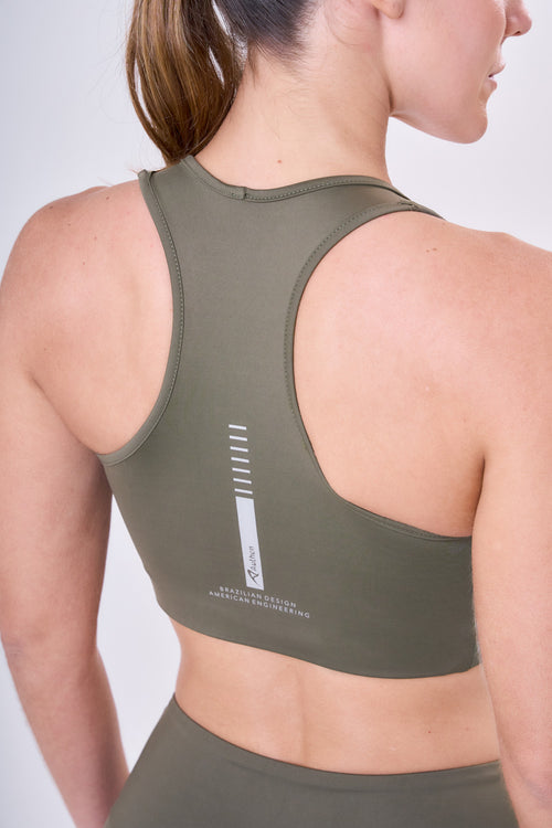 SIGNATURE SAMBA JACQUARD ZEBRA LUXE 1-POCKET RACERBACK SPORTS BRA