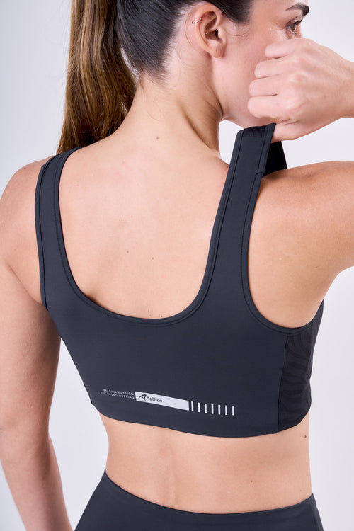 SIGNATURE SAMBA JACQUARD ZEBRA LUXE STRAIGHT SPORTS BRA