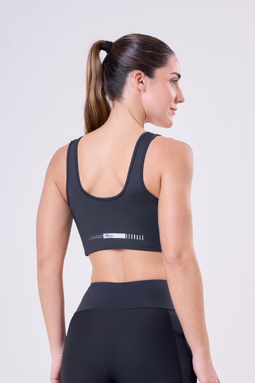 SIGNATURE SAMBA JACQUARD ZEBRA LUXE STRAIGHT SPORTS BRA