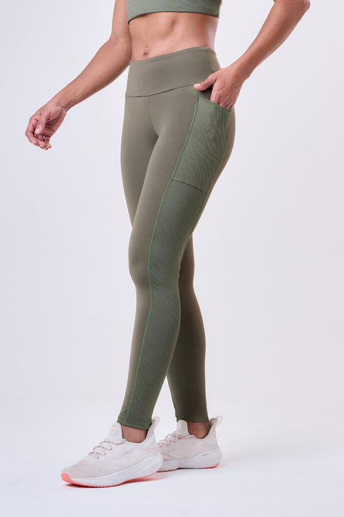 SIGNATURE SAMBA JACQUARD ZEBRA LUXE 3-POCKET LEGGING