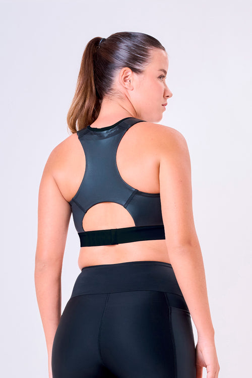 GRIT BOSSA TECH CIRÉ LUXE ADJUSTABLE 1-POCKET RACERBACK SPORTS BRA