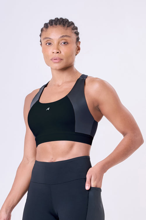 GRIT BOSSA TECH CIRÉ LUXE ADJUSTABLE 1-POCKET RACERBACK STRAP SPORTS BRA