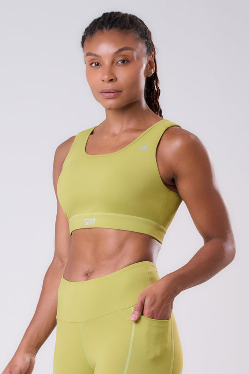 GRIT BOSSA ADJUSTABLE 1-POCKET STRAIGHT SPORTS BRA