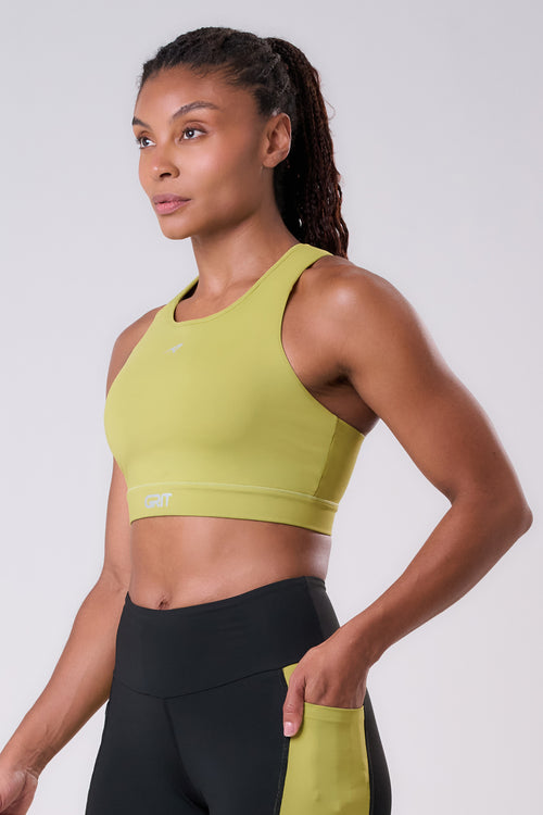 GRIT BOSSA ADJUSTABLE 1 POCKET RACERBACK SPORTS BRA