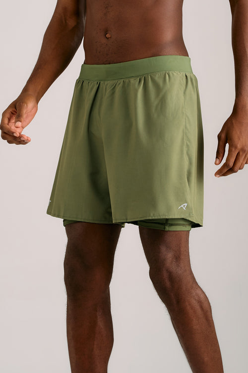GRIT BOSSA 3-POCKET 5" SHORTS WITH INNER TIGHTS MEN